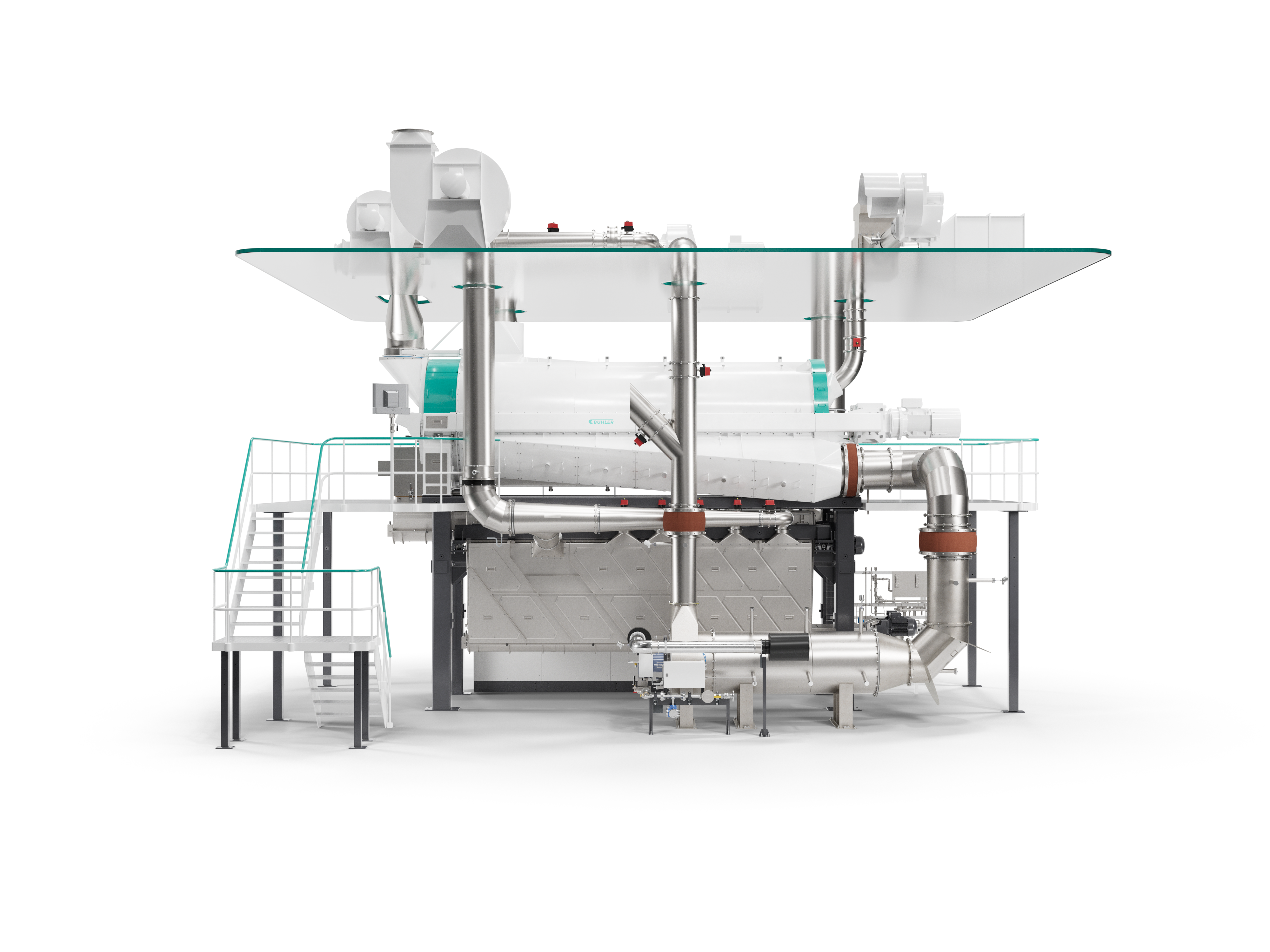 In de chocoladeverwerking toont Bühler onder meer de Lucent-cacaobrander, die tot 20 procent minder energie verbruikt.
