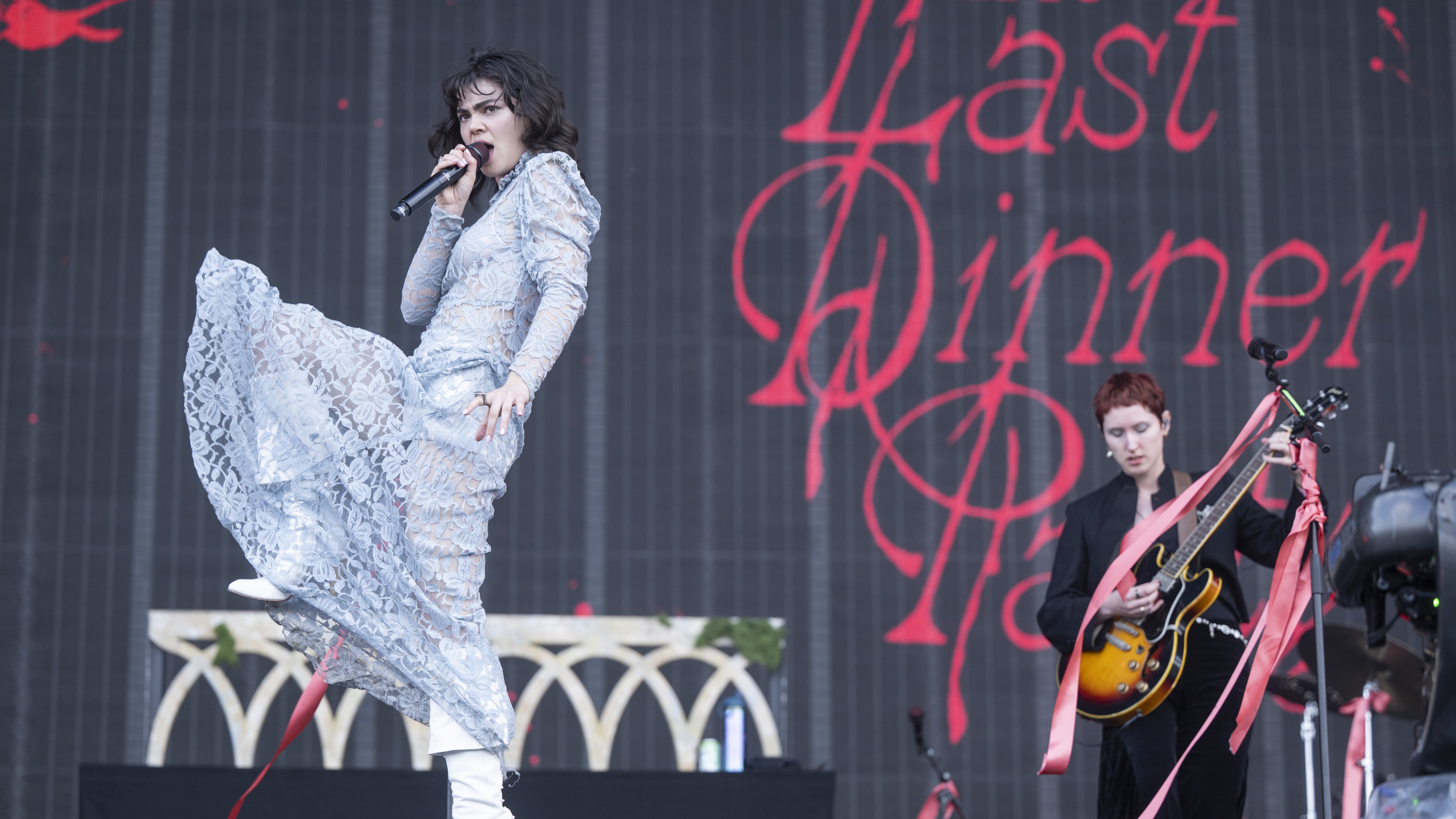 Concert van The Last Dinner Party op Rock Werchter festival. Foto: ANP