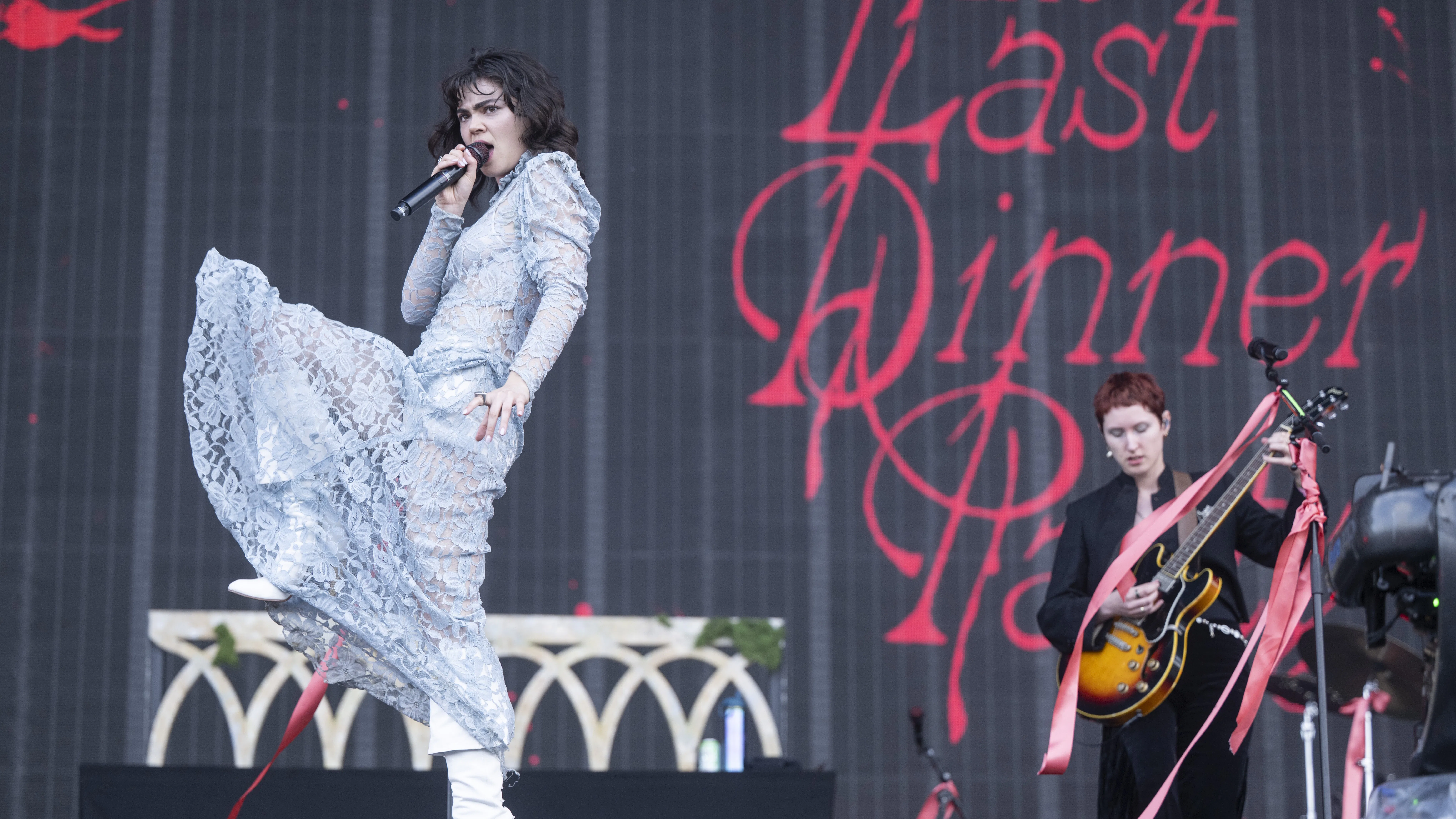 Concert van The Last Dinner Party op Rock Werchter festival. Foto: ANP