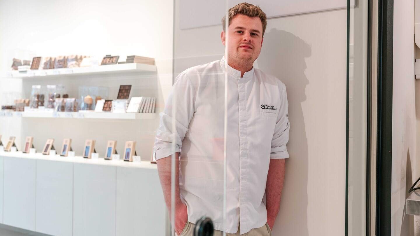 Arthur Amblard in zijn chocoladeatelier in Brussel. Foto's: Amblard