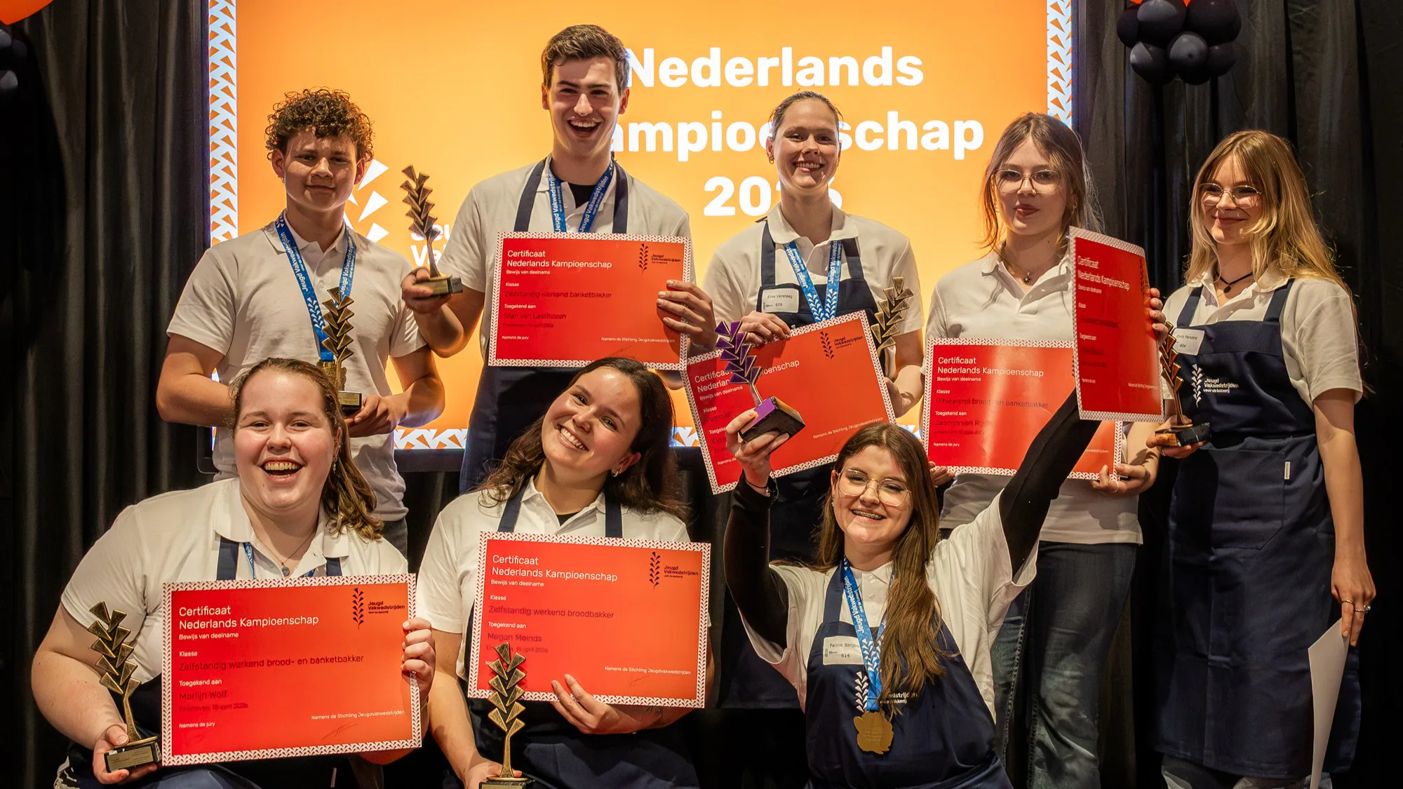 De winnaars van 2026. Foto: JVW